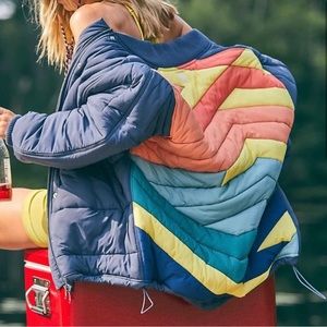Free People Midnight Moon retro quilted puffer Jacket